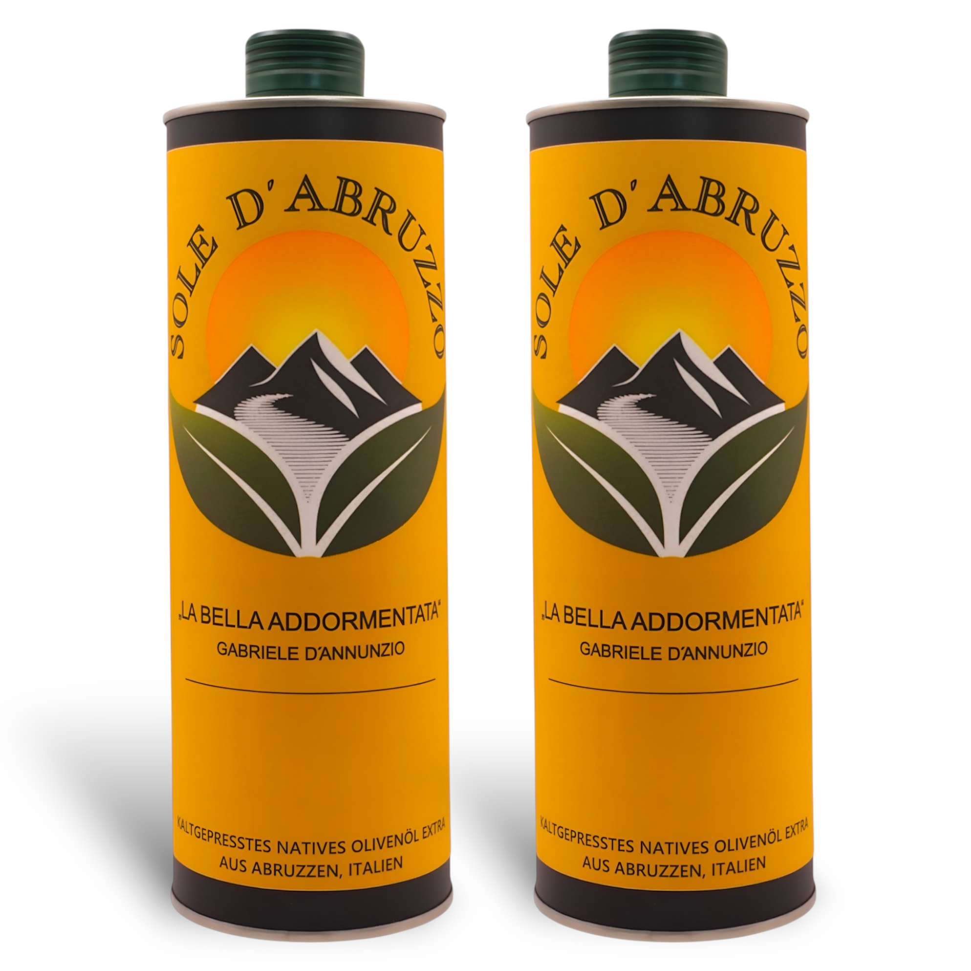 Extra Natives Premium Olivenöl aus den Abruzzen – 2×1000 ml Doppelpack – Kaltgepresst