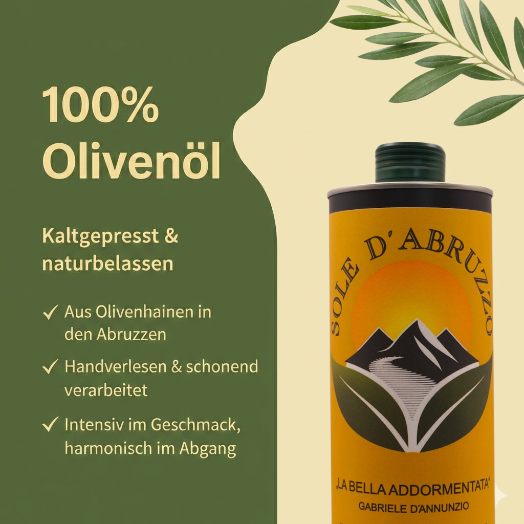 Extra Natives Olivenöl aus Italien – 250 ml – kaltgepresst