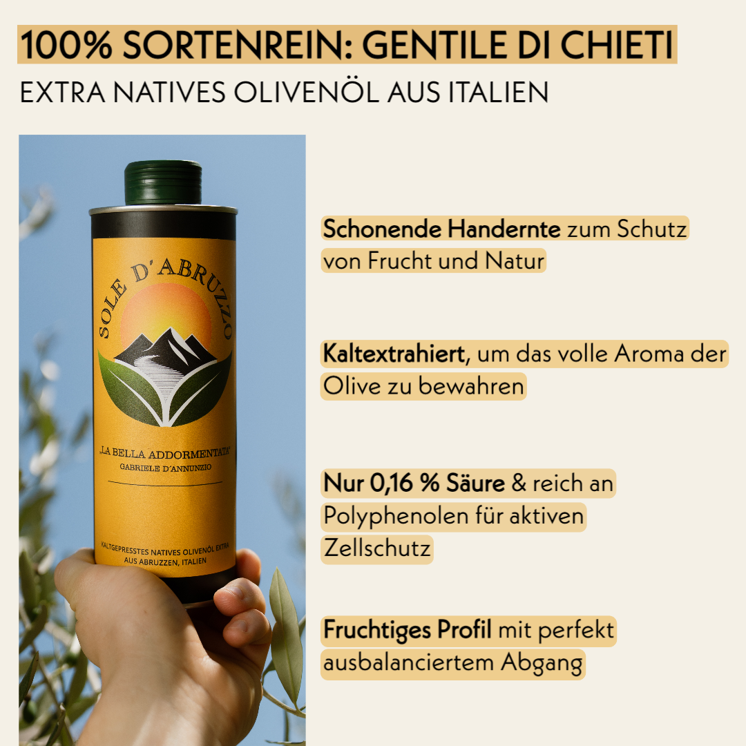 Extra Natives Premium Olivenöl aus den Abruzzen – 500 ml – kaltgepresst