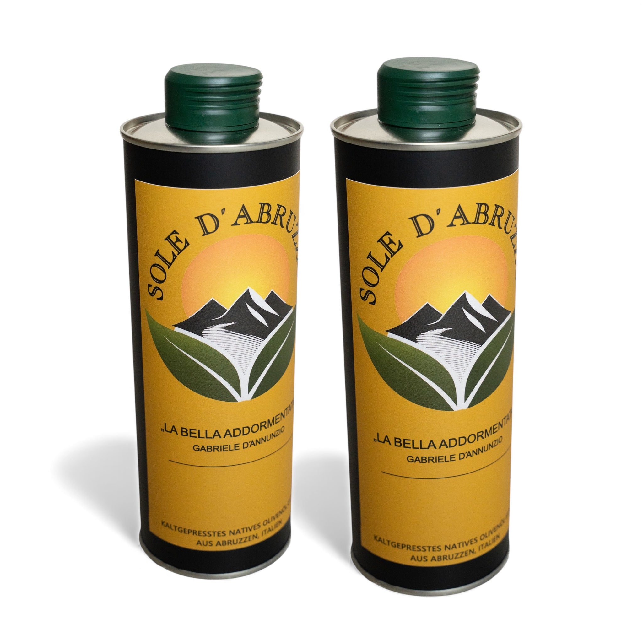 Extra Natives Olivenöl – 2×500 ml Doppelpack – Kaltgepresst (Sole d’Abruzzo)