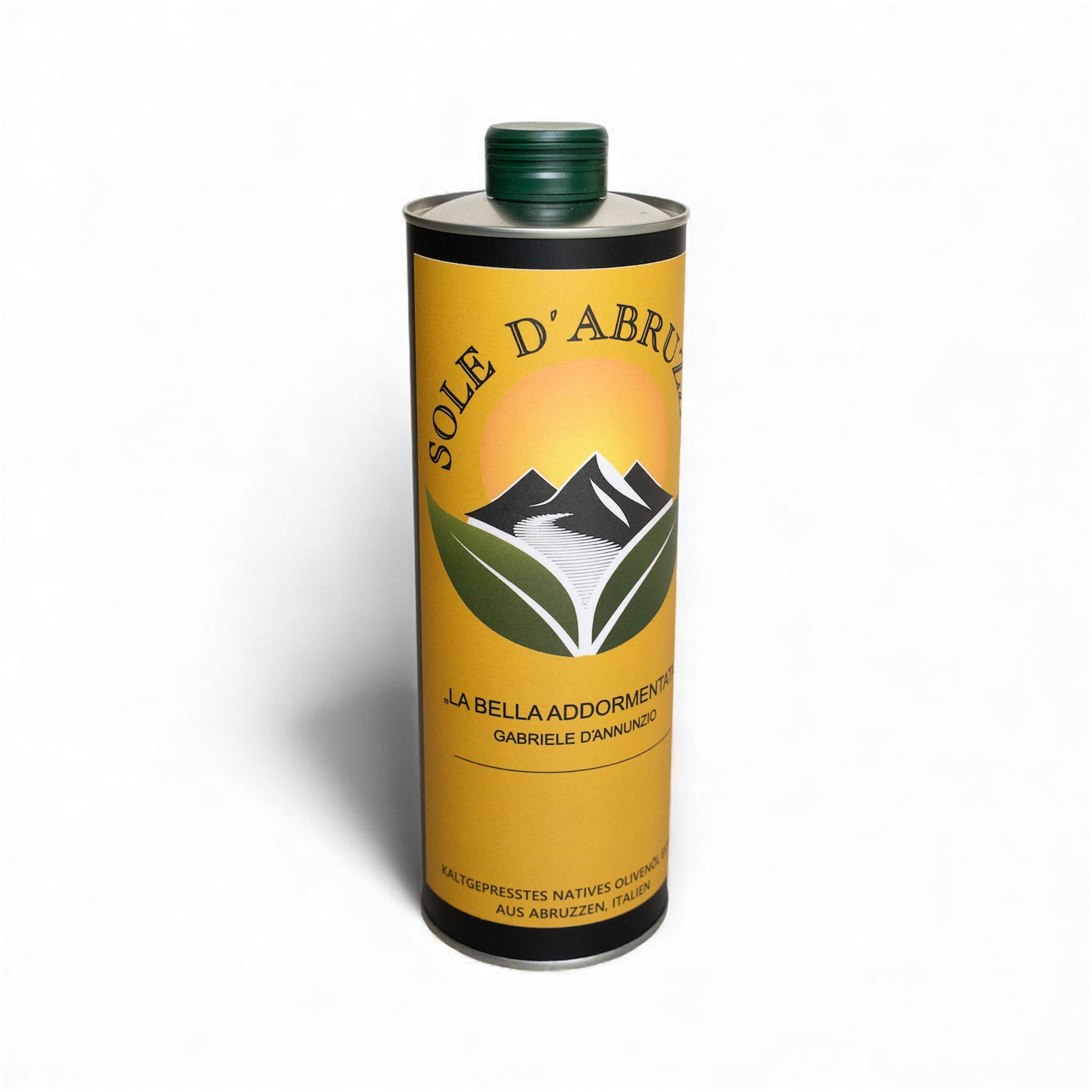 Extra Natives Olivenöl – 1000 ml – Kaltgepresst (Sole d’Abruzzo)
